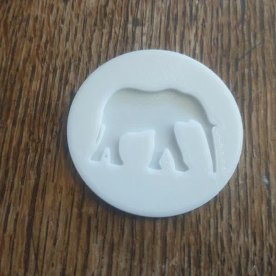 Mẫu đồng xu 3D hình chú voi độc đáo - File STL chất lượng cao