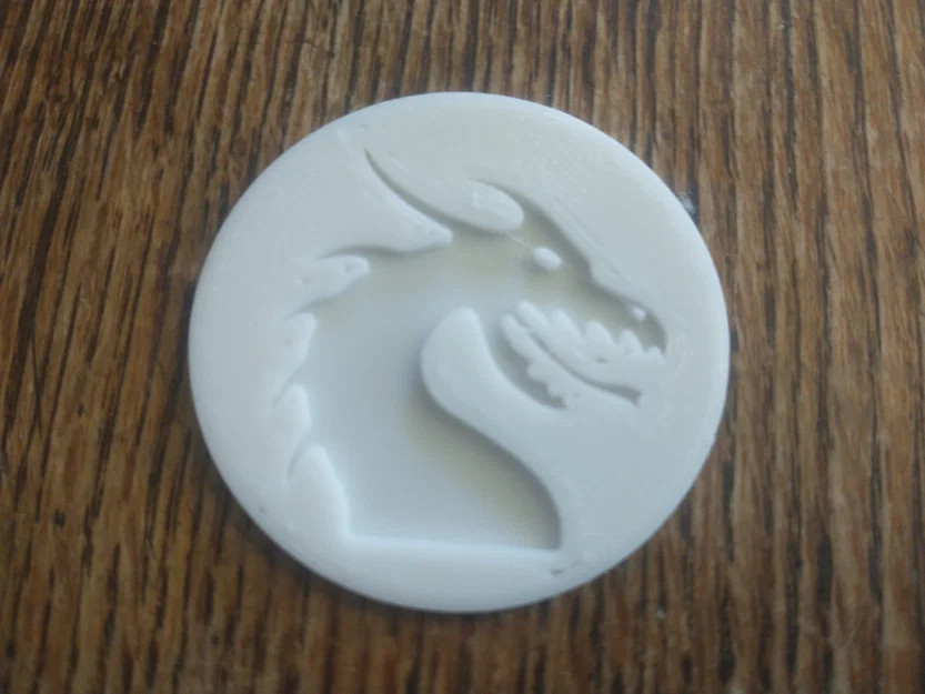 Mẫu in 3D đồng xu hình rồng Dragon Coin ấn tượng và sắc nét - Image 1