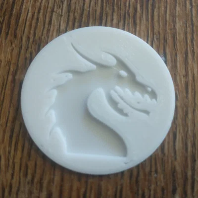 Mẫu in 3D đồng xu hình rồng Dragon Coin ấn tượng và sắc nét