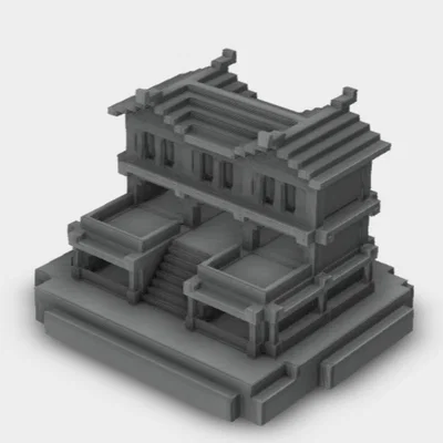 Mô hình nhà Minecraft in 3D nhỏ gọn cực đẹp cho game thủ