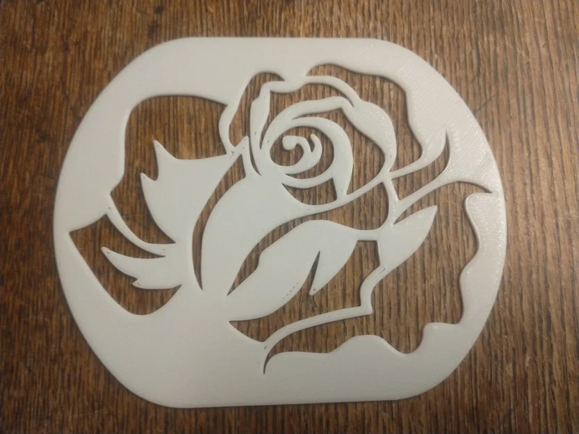 Khuôn in 3D hình hoa hồng (Rose Stencil) đẹp mắt để trang trí - Image 1
