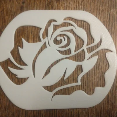 Khuôn in 3D hình hoa hồng (Rose Stencil) đẹp mắt để trang trí