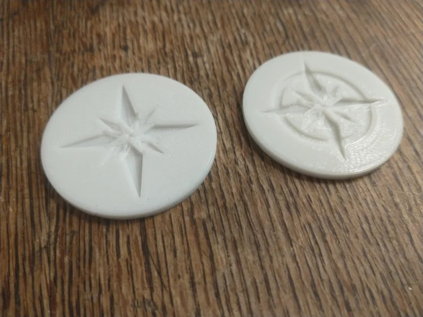 Mô hình đồng xu la bàn (Compass Rose Coin) in 3D độc đáo - Image 1