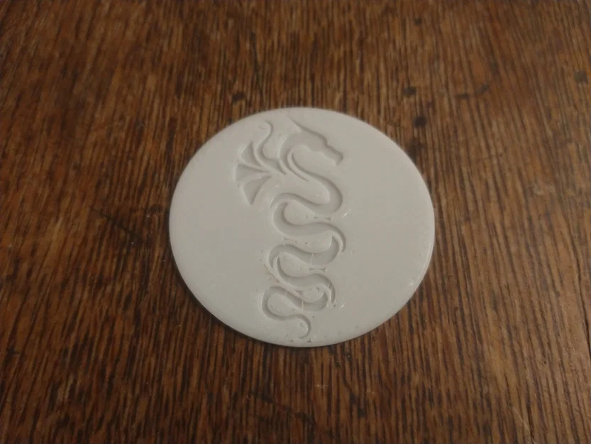 Đồng xu hình Rồng (Dragon Coin) - File in 3D cực đẹp - Image 1