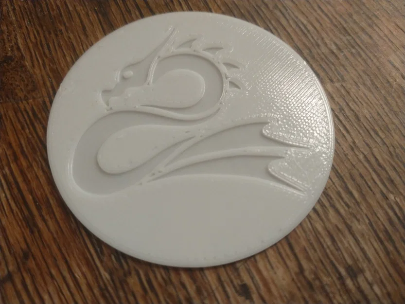 Mẫu in 3D đồng xu hình rồng Dragon Coin độc đáo và tinh xảo - Image 1