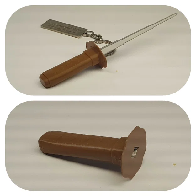 Móc khóa kiếm Katana in 3D xếp gọn siêu độc đáo - Image 1