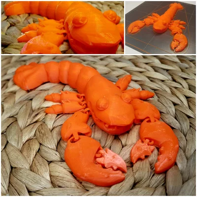 Mô hình tôm hùm khớp nối (Articulated Hummer) in 3D độc đáo
