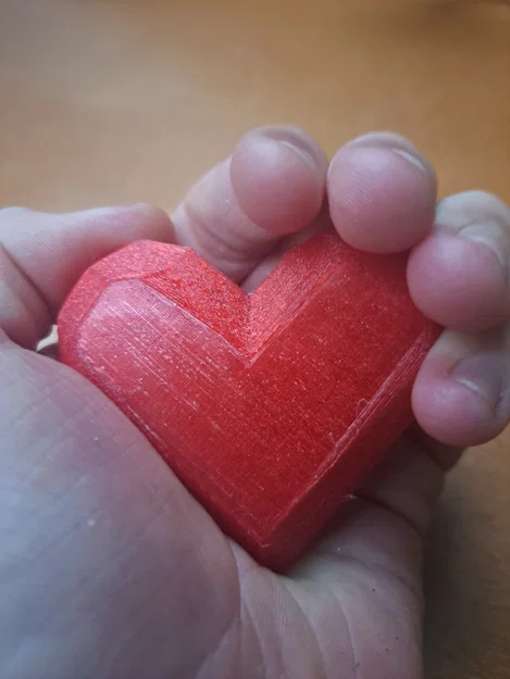 Mô hình in 3D trái tim Low Poly (Low Poly Heart) dễ thương - Image 4