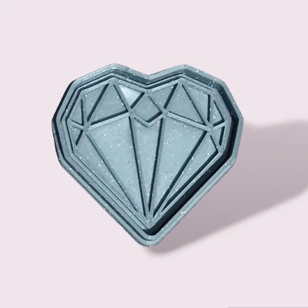 Bộ khuôn cắt và dập hình trái tim kim cương (Diamond Heart) in 3D - Image 1