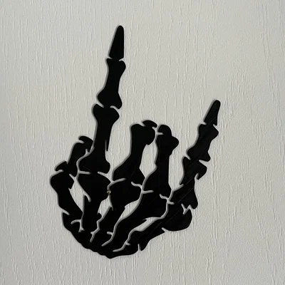 Mô hình trang trí treo tường Skeleton Hand Rock Sign (Bàn tay xương)