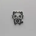 Móc khóa mèo ôm máy ảnh in 3D siêu đáng yêu - Thumbnail 1