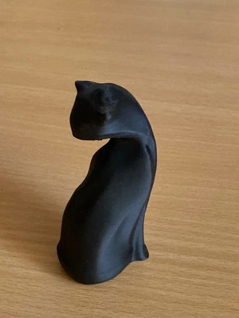 Mô hình chú mèo đen trừu tượng (Black Cat - Abstract) in 3D đẹp mắt - Image 1