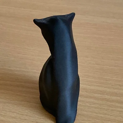 Mô hình chú mèo đen trừu tượng (Black Cat - Abstract) in 3D đẹp mắt