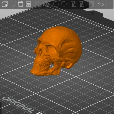 Mô hình đầu lâu Low Poly ấn tượng để bàn in 3D