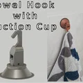 Móc treo khăn kèm giác hút (Towel hook with suction cup) - Thumbnail 1