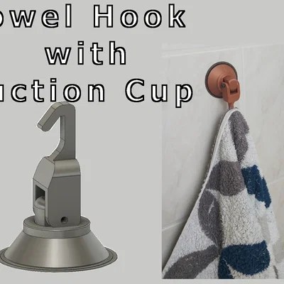 Móc treo khăn kèm giác hút (Towel hook with suction cup)