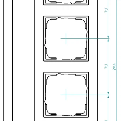Khung GIRA System 55 Standard 4 ngăn (4-Compartment Frame)