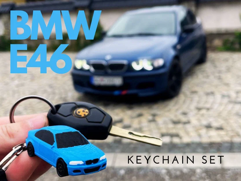 Móc khóa mô hình xe BMW E46 M3 - Phụ kiện 3D siêu chất cho dân chơi xe - Image 1