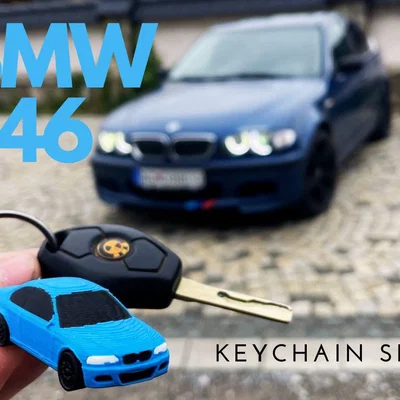 Móc khóa mô hình xe BMW E46 M3 - Phụ kiện 3D siêu chất cho dân chơi xe