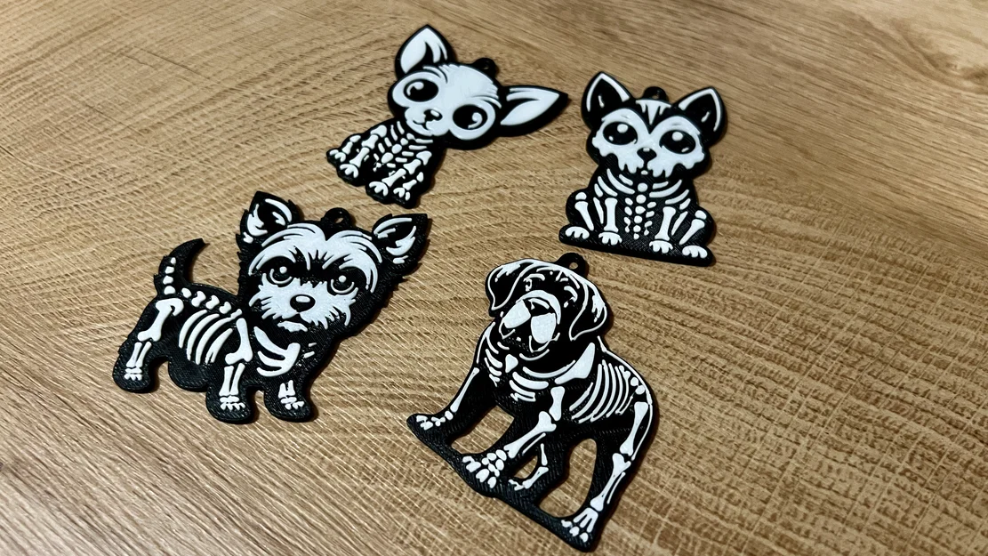 Móc khóa Chihuahua phiên bản Halloween Skeleton - Image 2