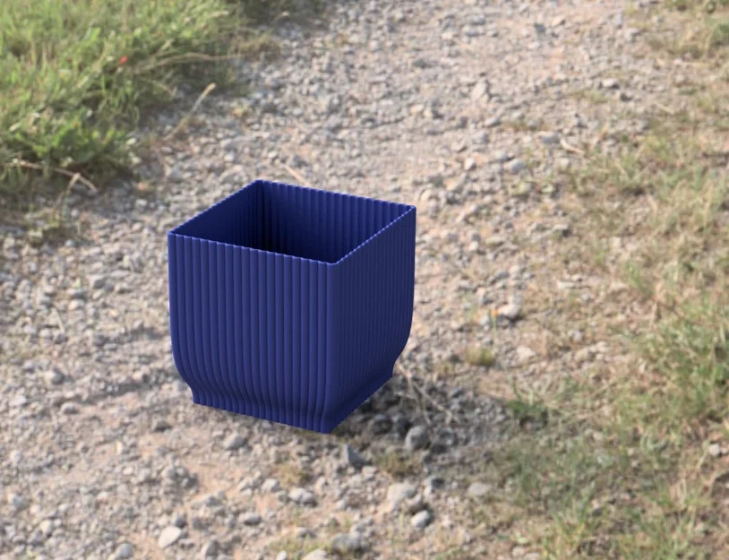Chậu trồng cây hình vuông phong cách Elho (Mẫu in 3D) - Image 1