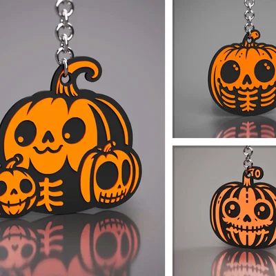 Bí ngô 3 thiết kế – Halloween Skeleton Edition