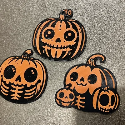 Bí ngô 3 thiết kế – Halloween Skeleton Edition