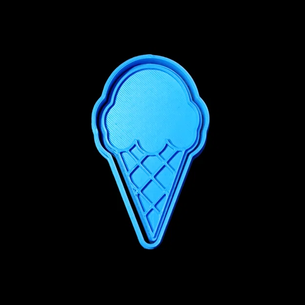 Bộ khuôn cắt và dập hình kem ốc quế đáng yêu (Ice Cream Cutter + Stamp) - Image 1