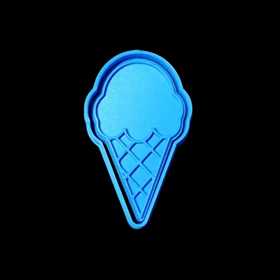 Bộ khuôn cắt và dập hình kem ốc quế đáng yêu (Ice Cream Cutter + Stamp)