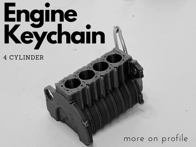 Móc khóa Engine Block 4 xi-lanh - Image 1