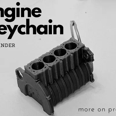 Móc khóa Engine Block 4 xi-lanh