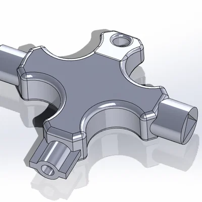 Chìa khóa vạn năng cho tủ điện (Panel Key Chain) - In 3D tiện lợi