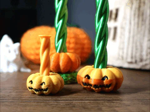 Đồ chơi fidget bí ngô Halloween Print in Place dạng xoắn ốc - Image 1