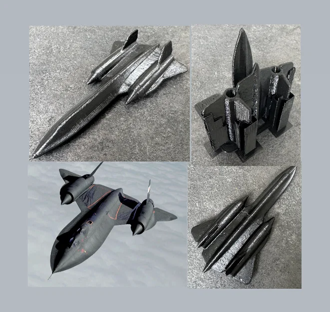 Mô hình lắp ráp 3D SR-71 Blackbird Kit Card độc đáo - Image 1