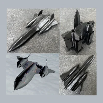 Mô hình lắp ráp 3D SR-71 Blackbird Kit Card độc đáo