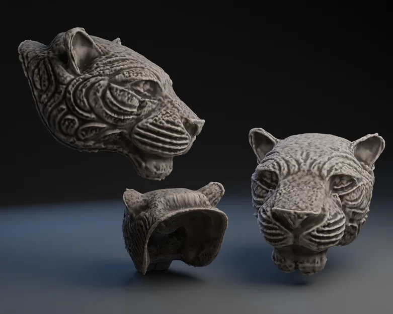 Mô hình đầu báo đốm chạm khắc 3D (Jaguar Head) độc đáo cho hóa trang - Image 1