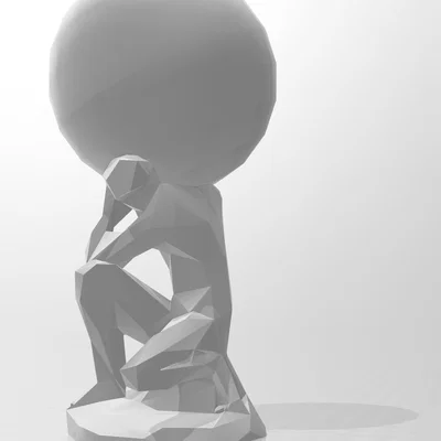 Low Poly Atlas – Tượng Titan Atlas (Thần thoại Hy Lạp)