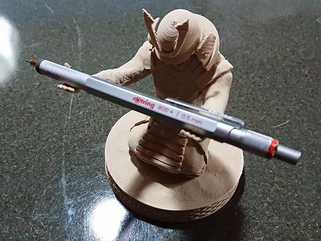 Mô hình Samurai giữ bút để bàn độc đáo (Samurai pen servant) - Image 2