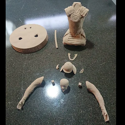 Mô hình Samurai giữ bút để bàn độc đáo (Samurai pen servant)