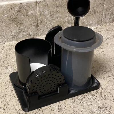 Khay đựng Aeropress Go Caddy (remix cho Prusa Mini/Mini+)