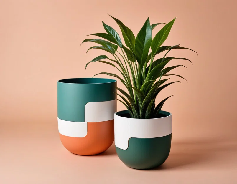 Chậu cây Dual-Color dạng modular (2 hoặc 4 phần) - Image 1