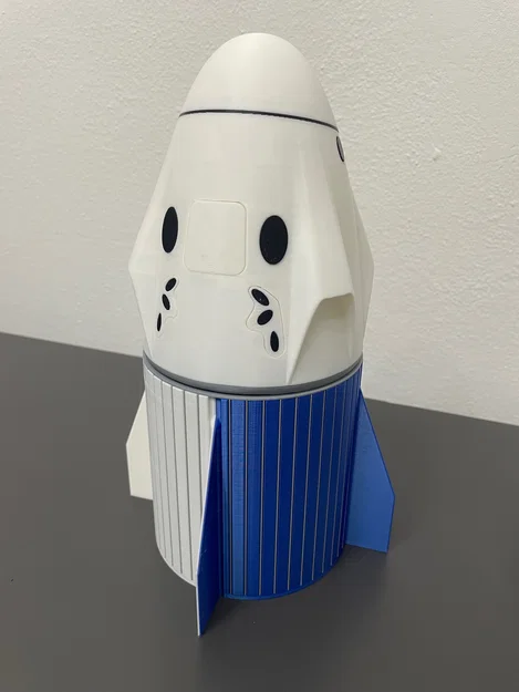 Space X Dragon kèm trunk (mô hình tàu vũ trụ) - Image 1