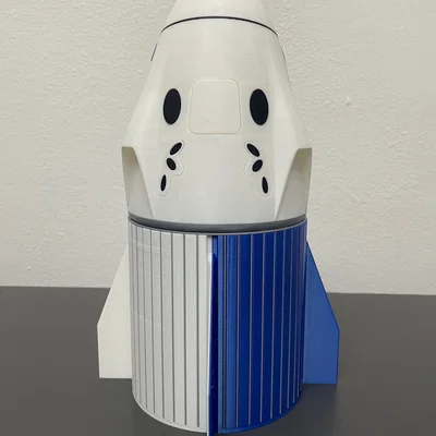 Space X Dragon kèm trunk (mô hình tàu vũ trụ)