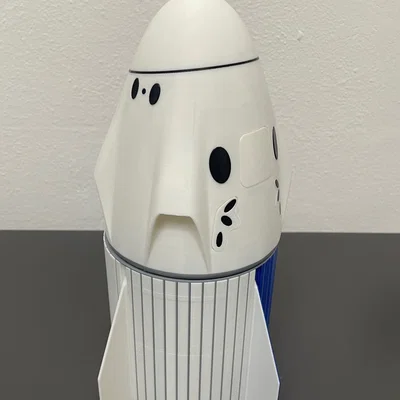 Space X Dragon kèm trunk (mô hình tàu vũ trụ)