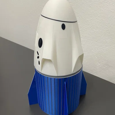 Space X Dragon kèm trunk (mô hình tàu vũ trụ)