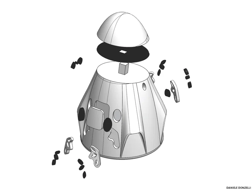 Space X Dragon kèm trunk (mô hình tàu vũ trụ) - Image 10