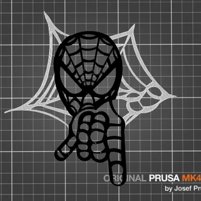 Mô hình Spider-Man trang trí in 3D hai màu cực chất