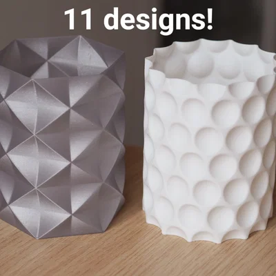 Bộ Ống Cắm Bút Hình Học: 11 Mẫu (Vase Mode & Bản Sturdy)