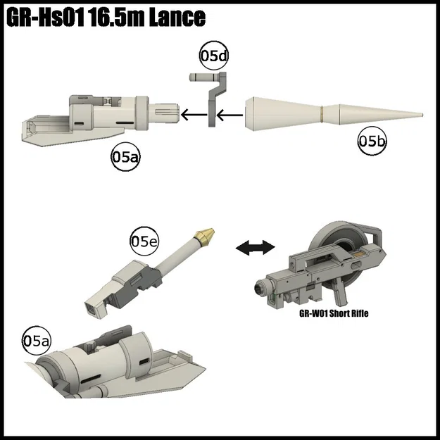 1/144 Graze Close Combat Equipments – Bộ vũ khí & trang bị cận chiến - Image 4