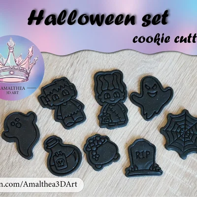 Bộ khuôn cắt bánh quy Halloween 3D độc đáo